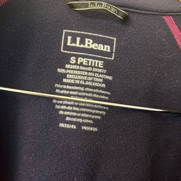Women’s LL Bean lightweight polyester track sports jacket w pink trim piping. - Picture 6 of 11